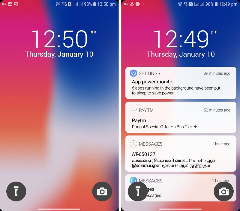 iOS 12 Lock screen